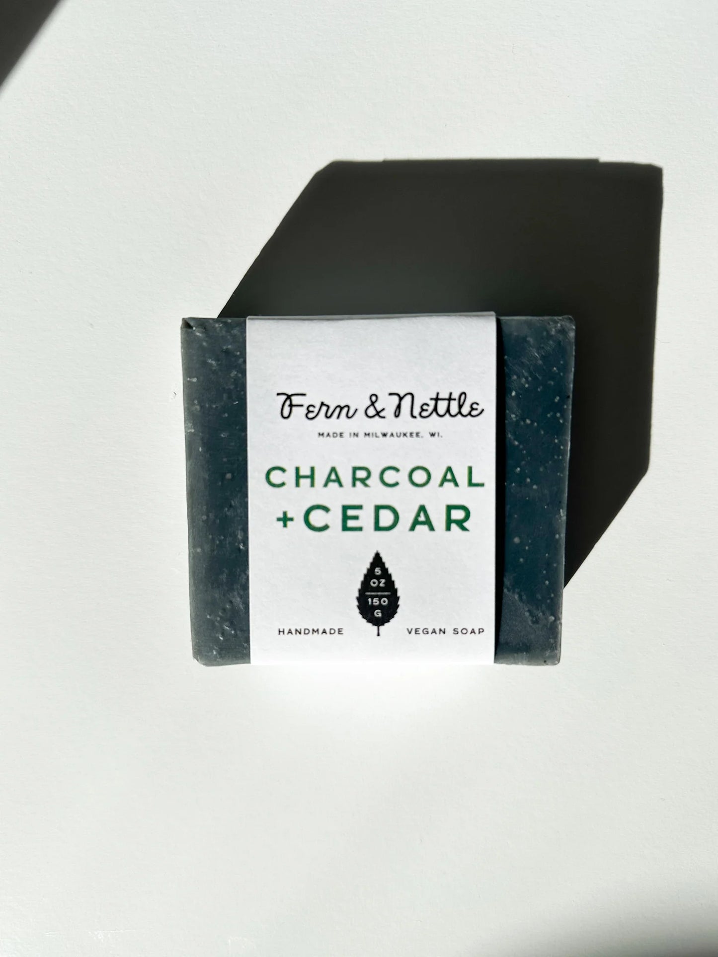 Fern & Nettle Charcoal + Cedar soap