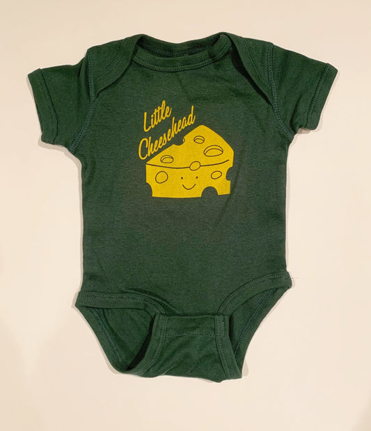 Little Cheesehead Forest Green Onesie