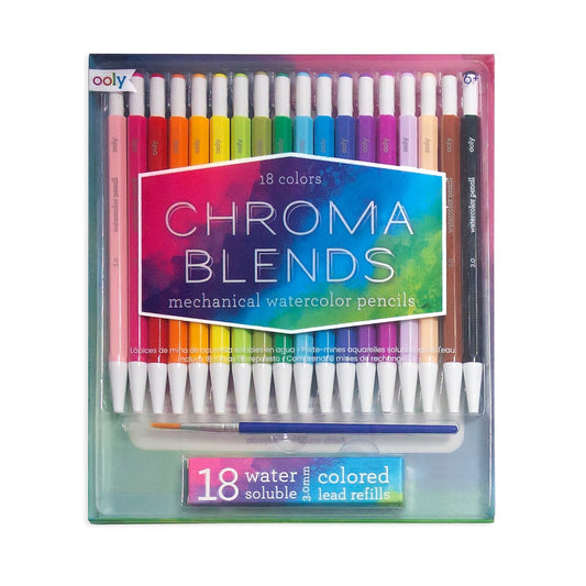 Chroma Blends Mechanical Watercolor Pencils Set of 18 Plus Refill