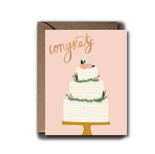 Congrats Floral Wedding Greeting Card