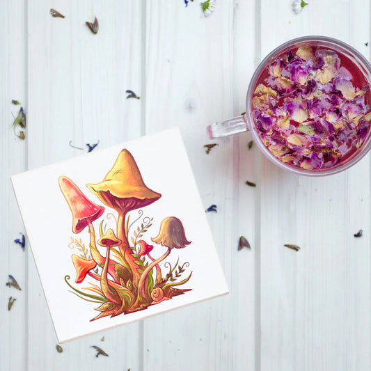 Cottagecore Mushrooms Coaster