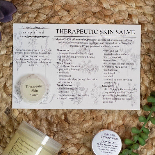 Therapeutic Skin Salve Sample Cards (12 Pack)