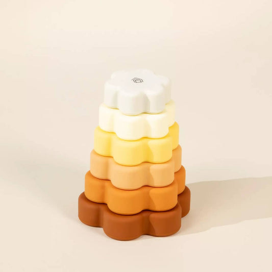 Set of 6 Silicone Stackable Flowers