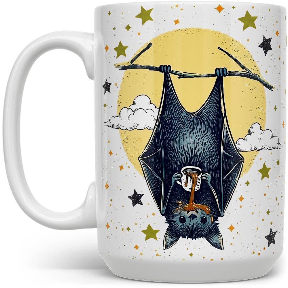Bat Drinking Coffee Mug