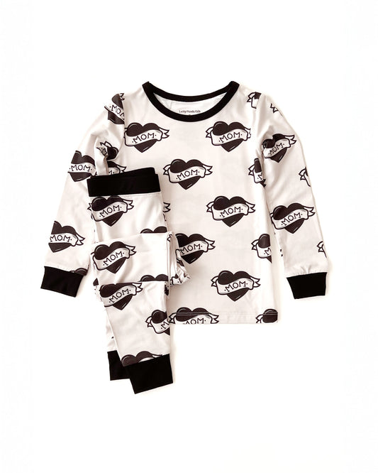 Mom Tattoo Two Piece Pajama Set