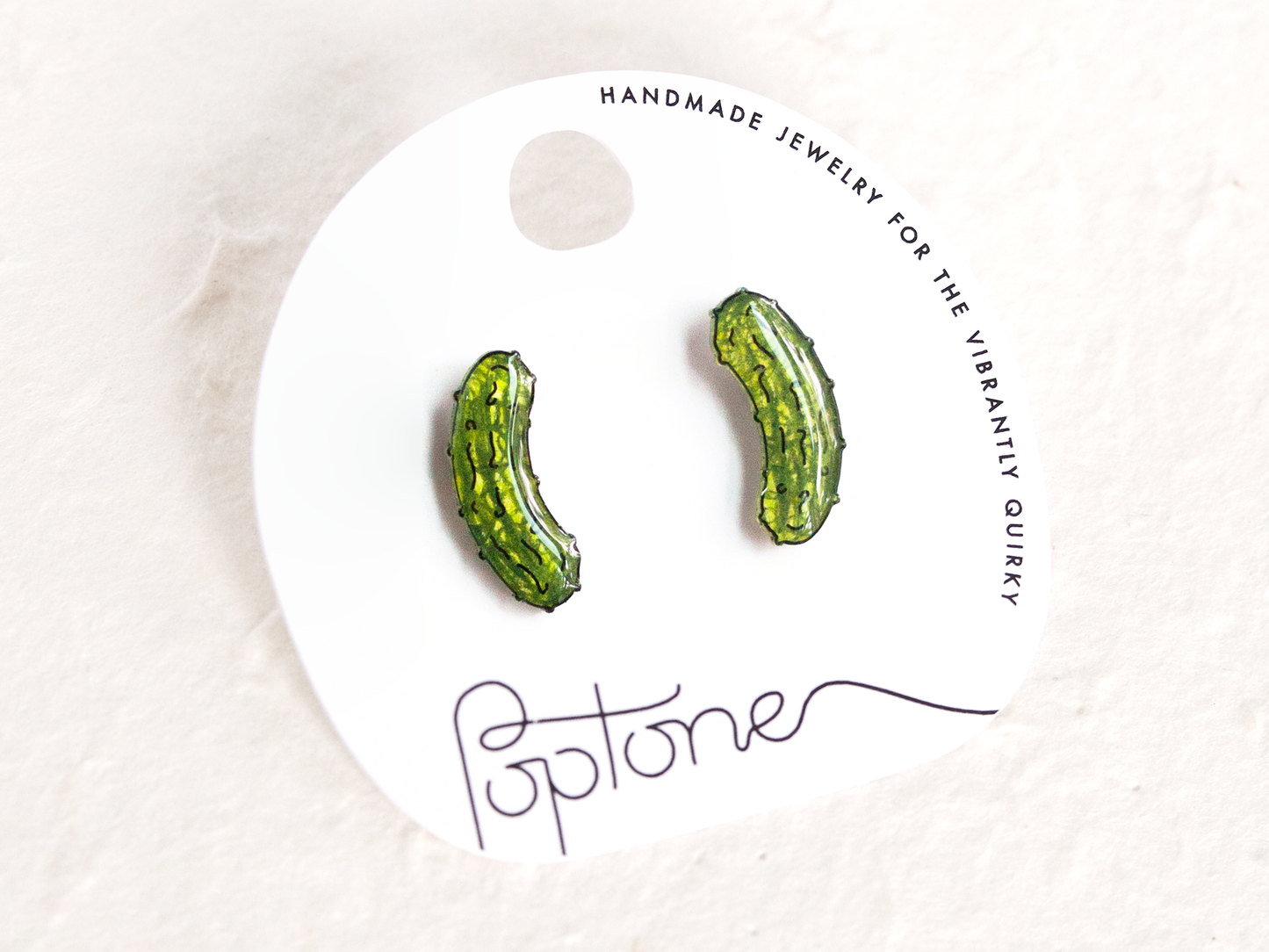 Pickle Funny Vegetable Stud Earrings