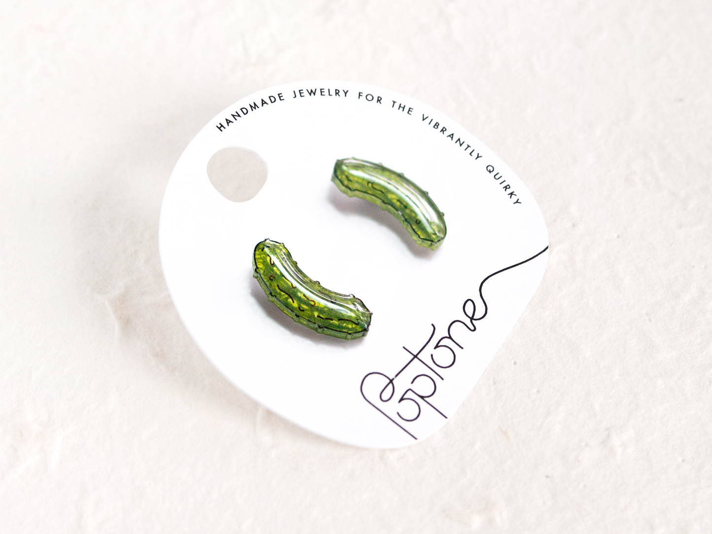 Pickle Funny Vegetable Stud Earrings