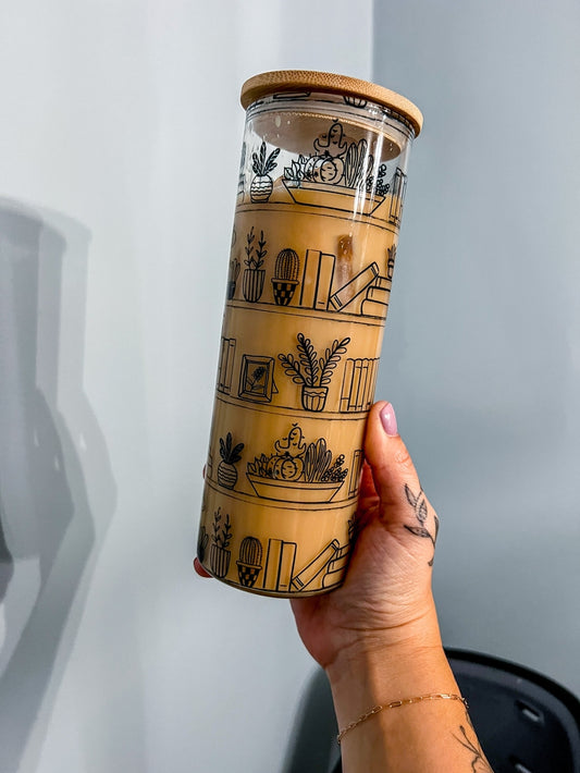 Bookish Glass Tumbler