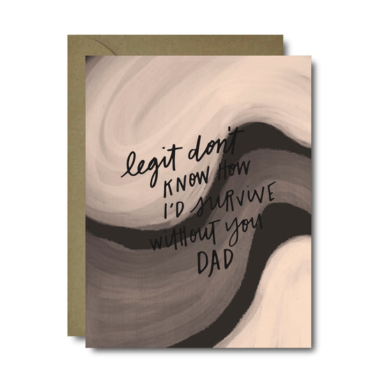 Legit Don't Know How I'd Survive Without You Dad Father's Day Card