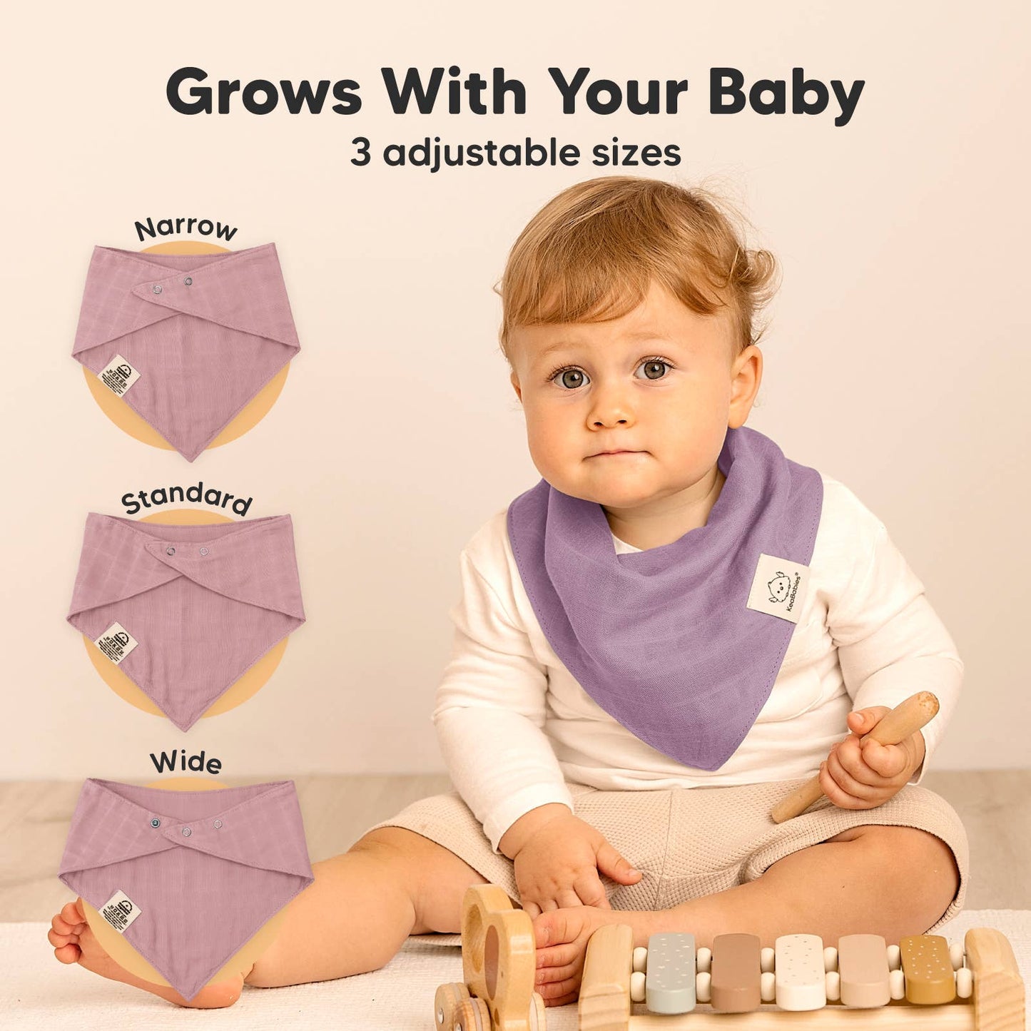 8pk Lumi Muslin Baby Bibs