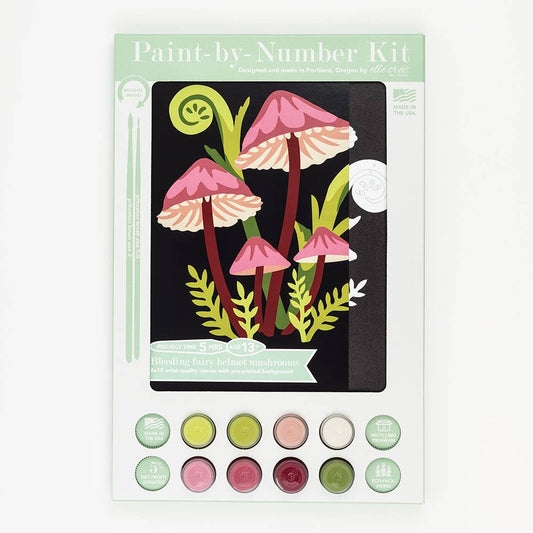 Bleeding Fairy Helmet Mushrooms Paint-by-Number Kit