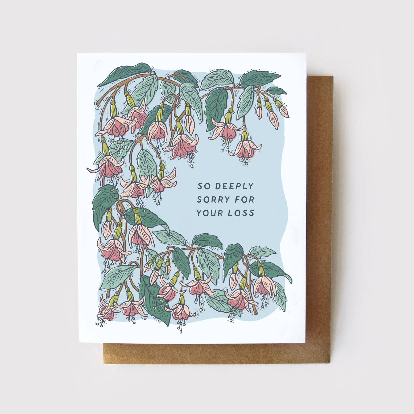 So Deeply Sorry For Your Loss Card Fuchsia Sympathy Card