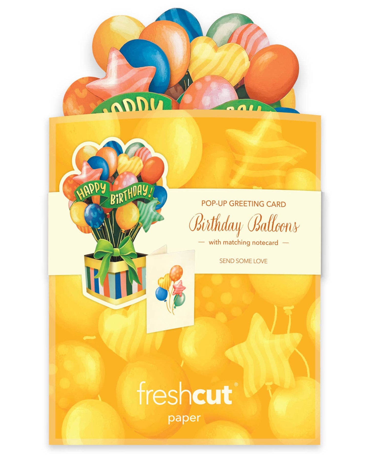 Mini Birthday Balloons Pop-up Greeting Card