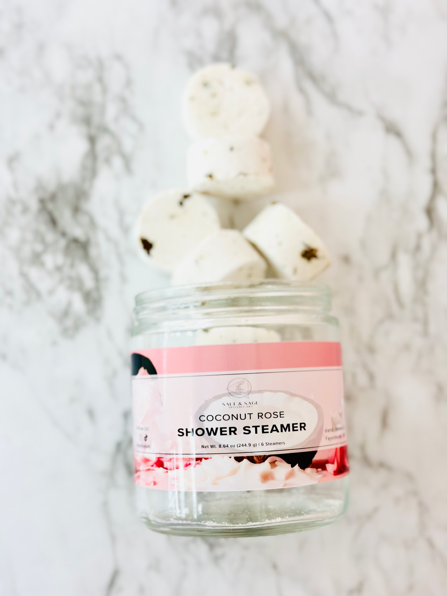 Coconut Rose Shower Steamers- Regular Size