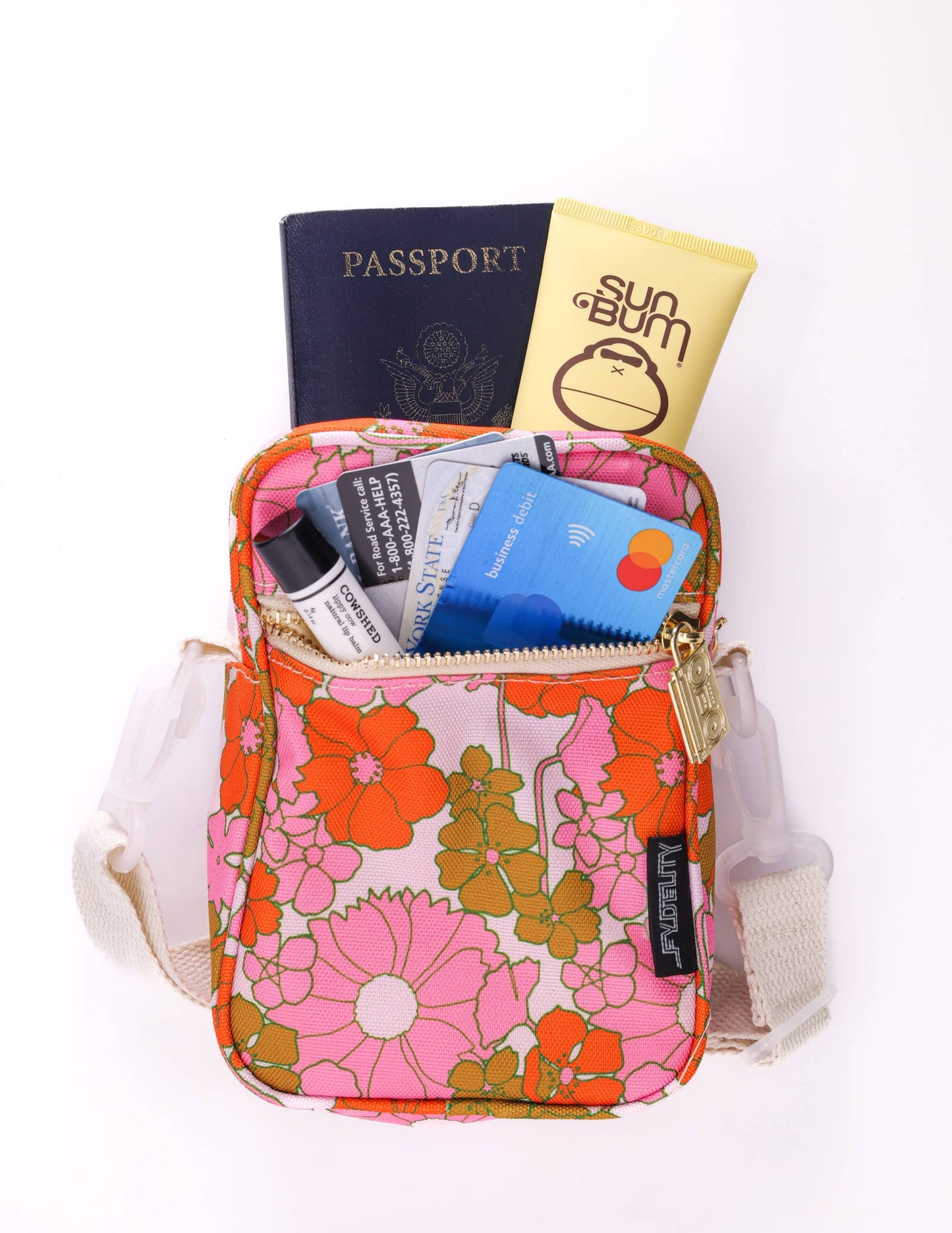 Floral Red Pink Mini Brick Bag