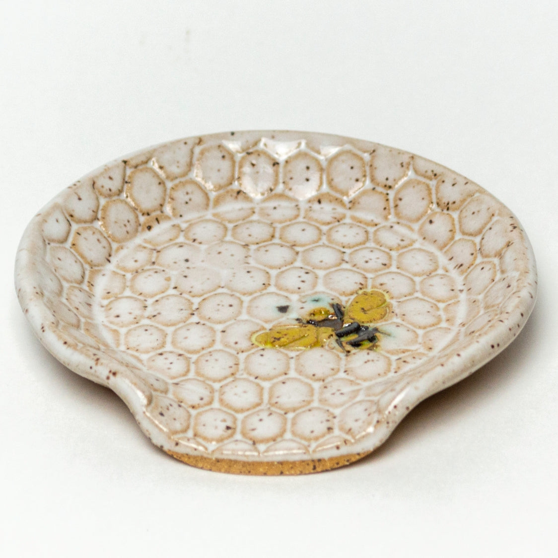 Honey Bee Pattern Ceramic Spoon Rest