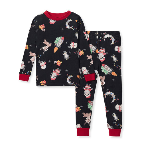 Christmas In The Cosmos Organic Cotton Two-Piece Pajamas