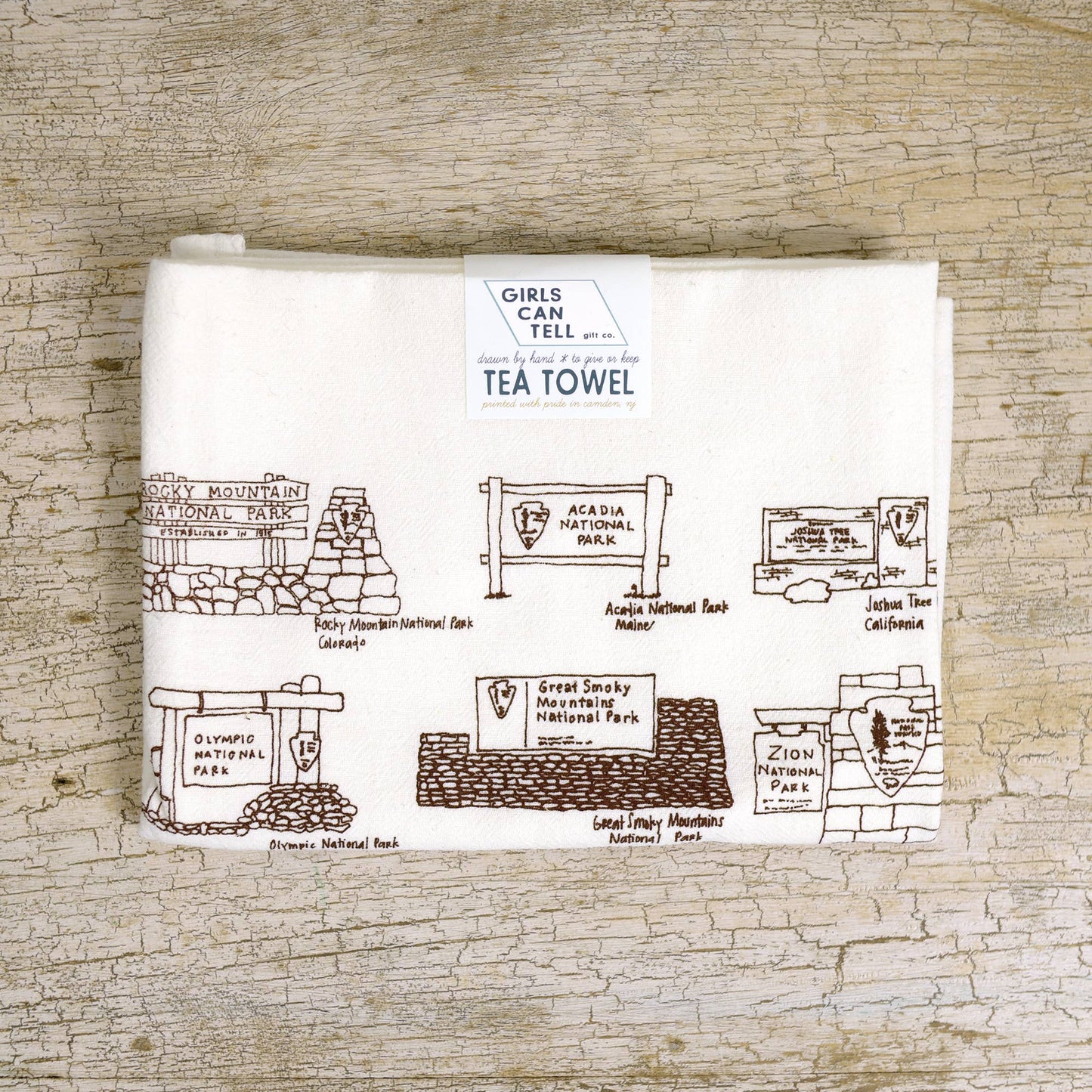 National Parks Tea Towel | kitchen | flour sack | dish