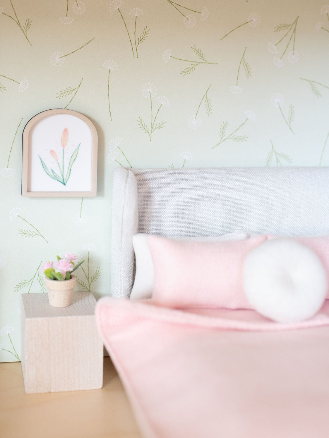 Dollhouse Arched Floral Wall Print