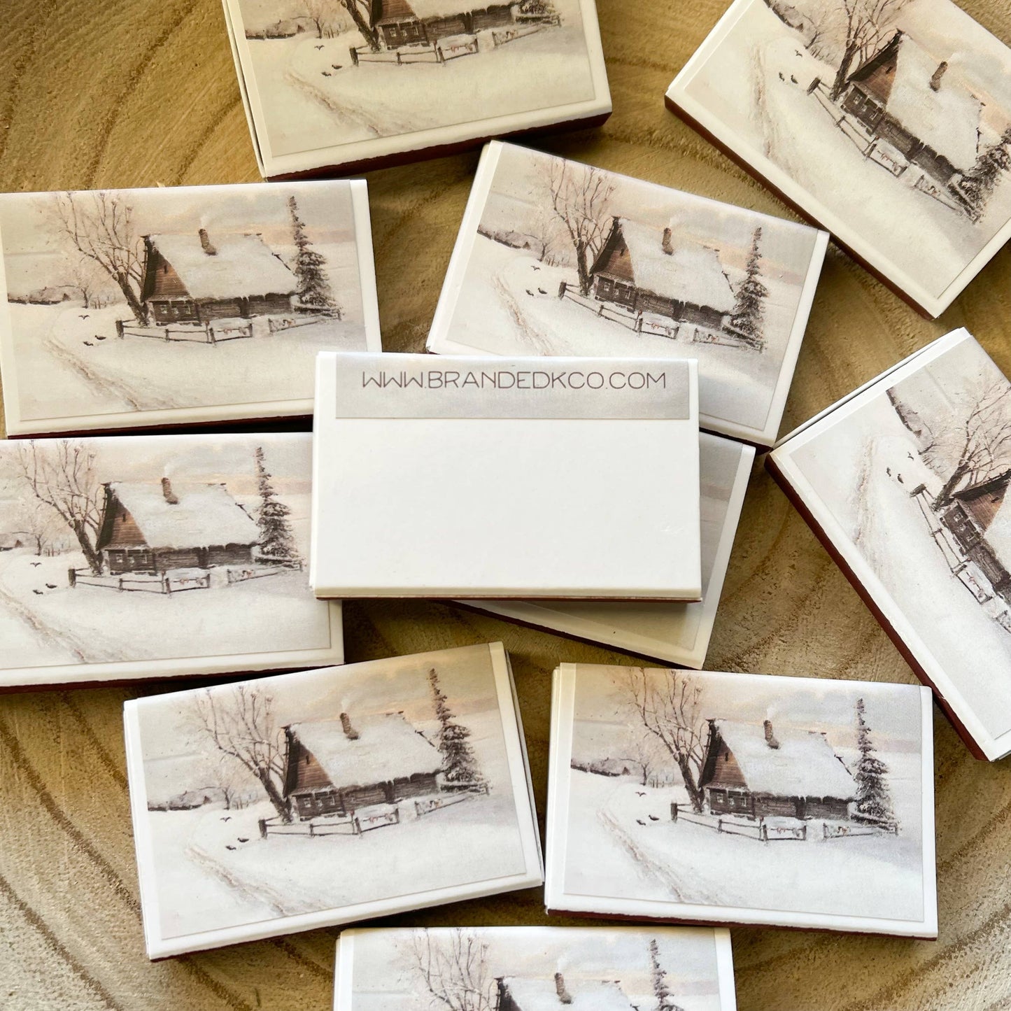Winter Cabin Match Set // Christmas Matches