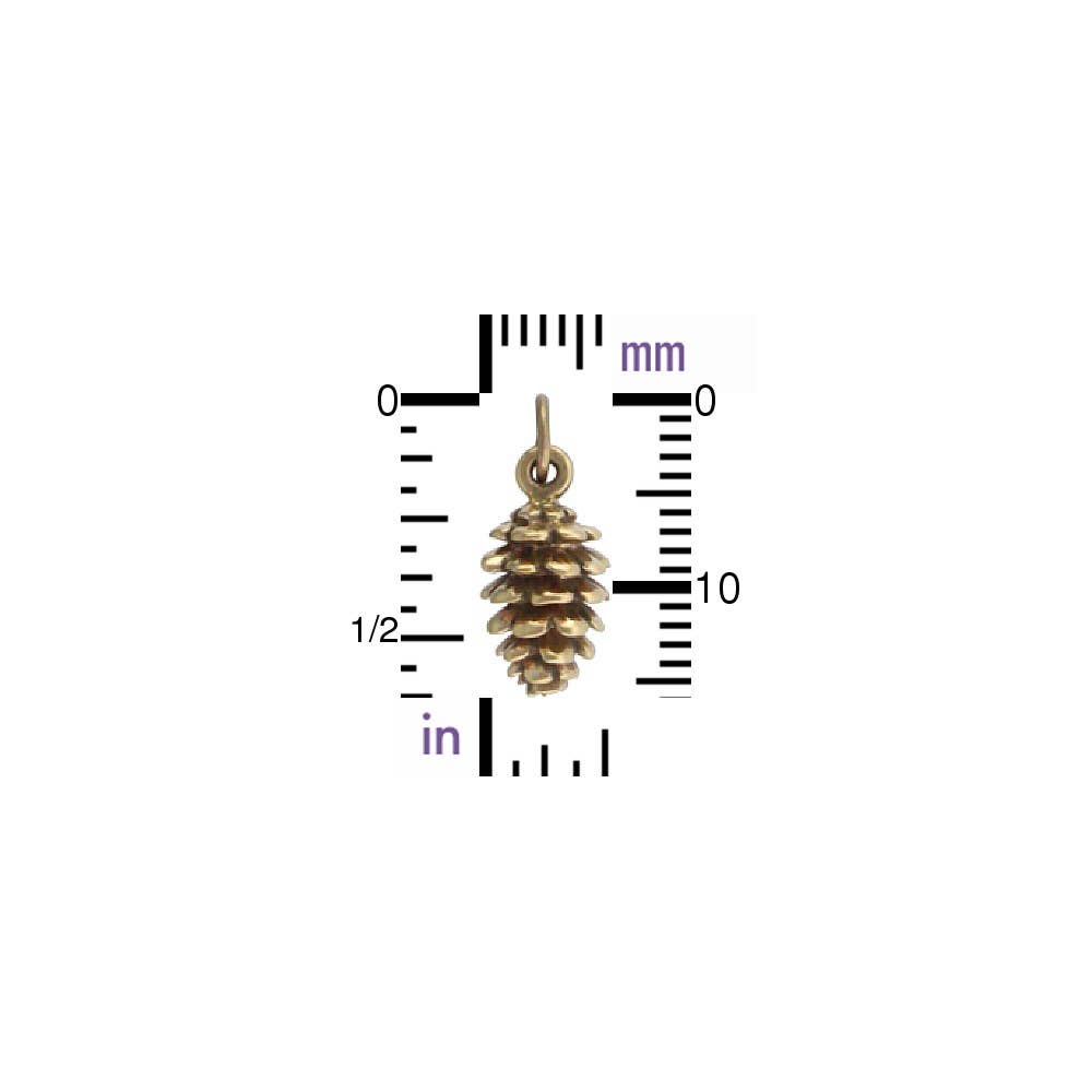 Pinecone Charm 17x7mm