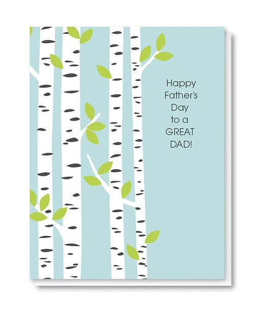 Great Dad Birch Trees Card by Doodle Bird Design