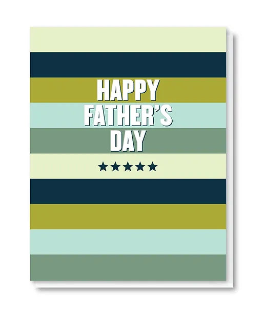 Happy Father's Day Stripes Card by Doodle Bird Design