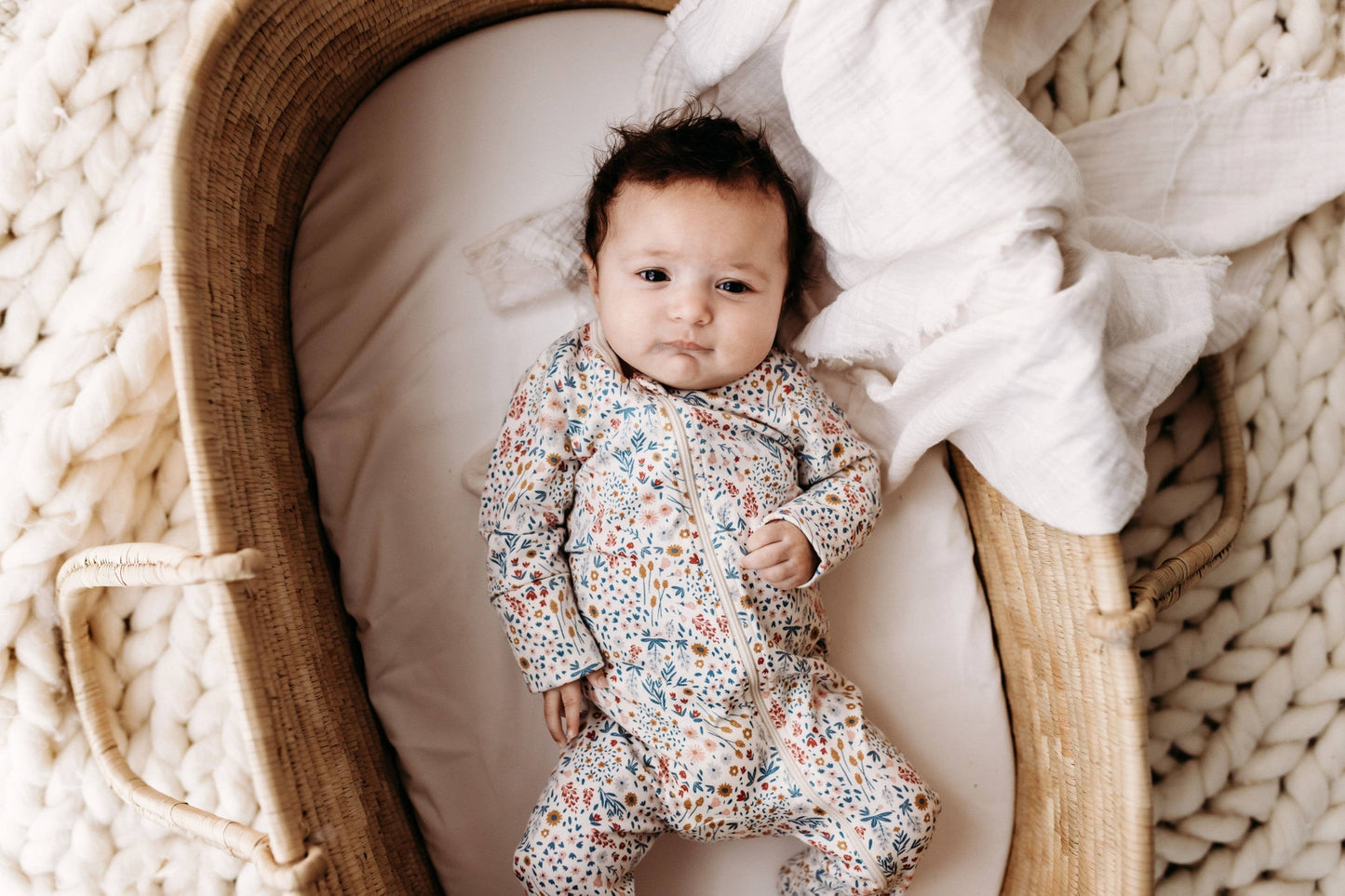 Mountain Meadow Cotton Footed Zip Romper