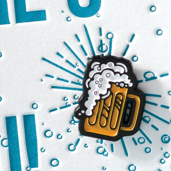 Here's To You Enamel Pin Greeting Card