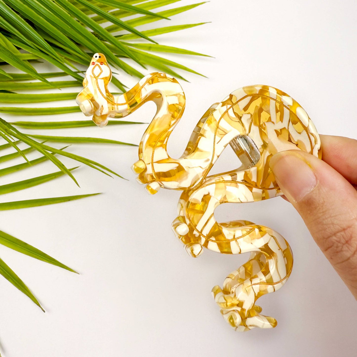 Cool Python Claw Clip, Yellow Snake Hair Clip