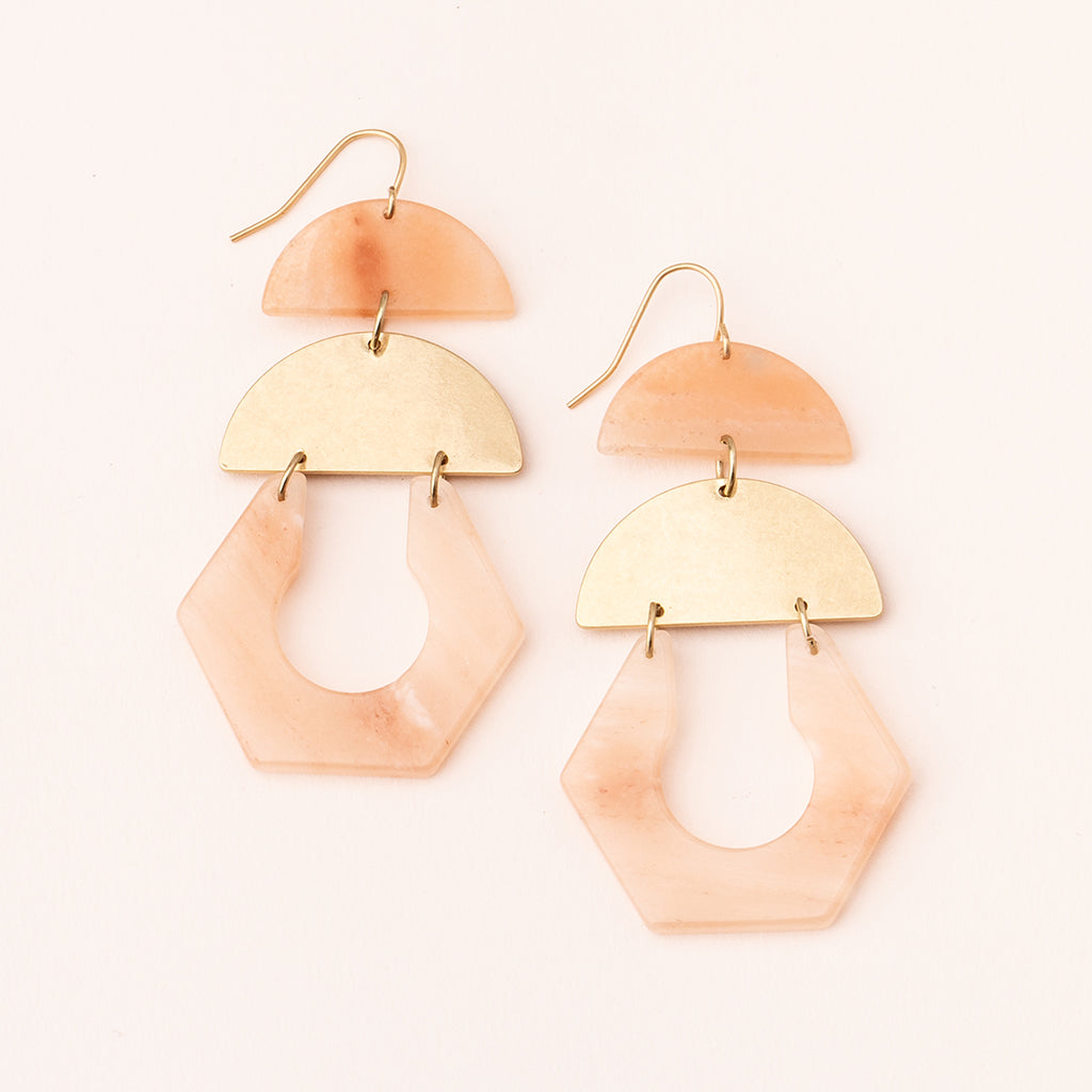 Stone Cutout Earrings