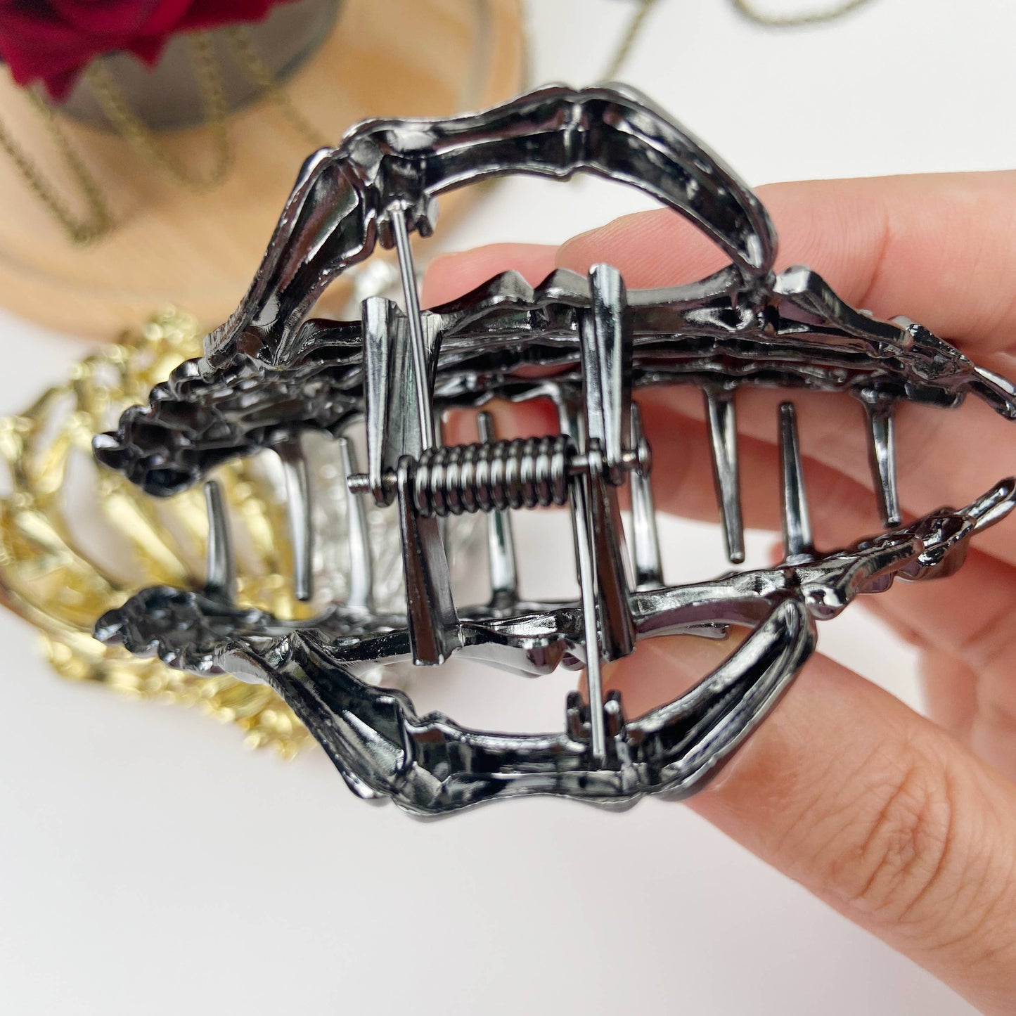 Metal Skull Hair Clip Halloween