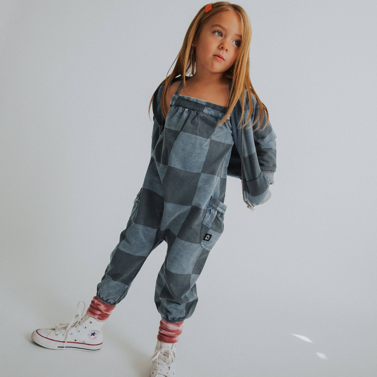 Strappy Jumper - Blue Denim Check