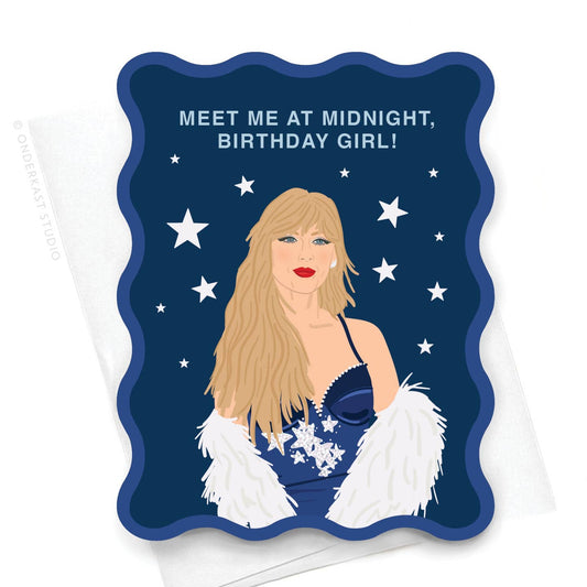 Wavy Die Cut Ts Midnights Notecard