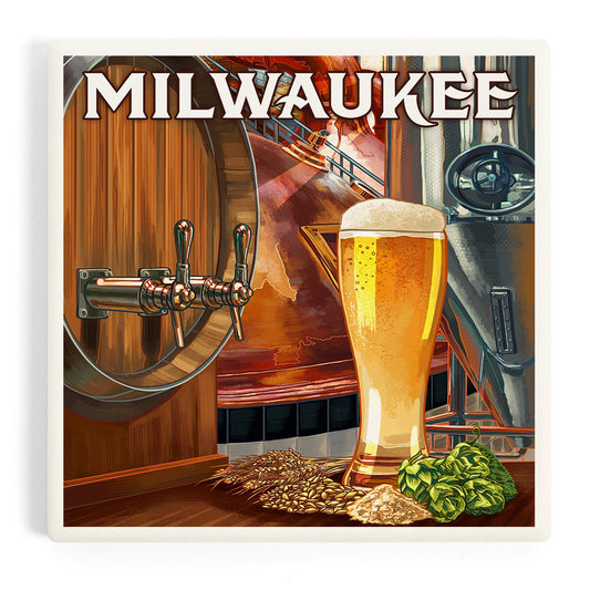 Milwaukee Art Of The Beer Ceramic Coaster