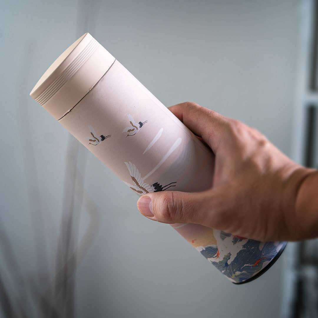 Waves And Cranes 17oz Vacuum Insulated Stainless Steel Thermos Flask