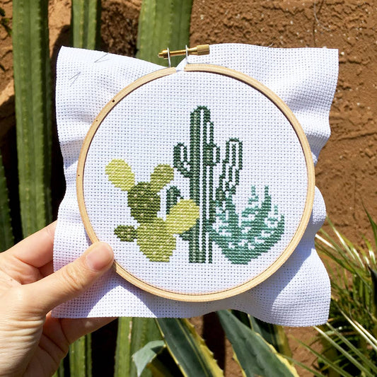 Desert Cacti Cross Stitch Kit