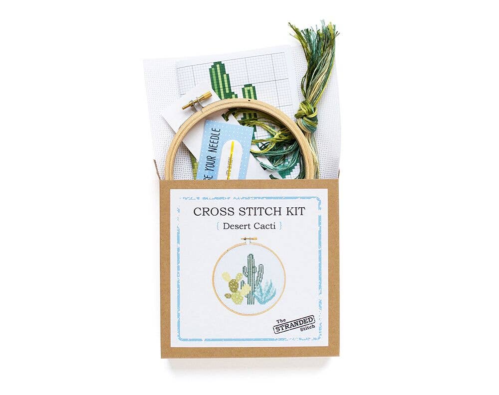 Desert Cacti Cross Stitch Kit