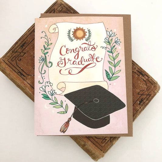 Congrats Grad Scroll Card