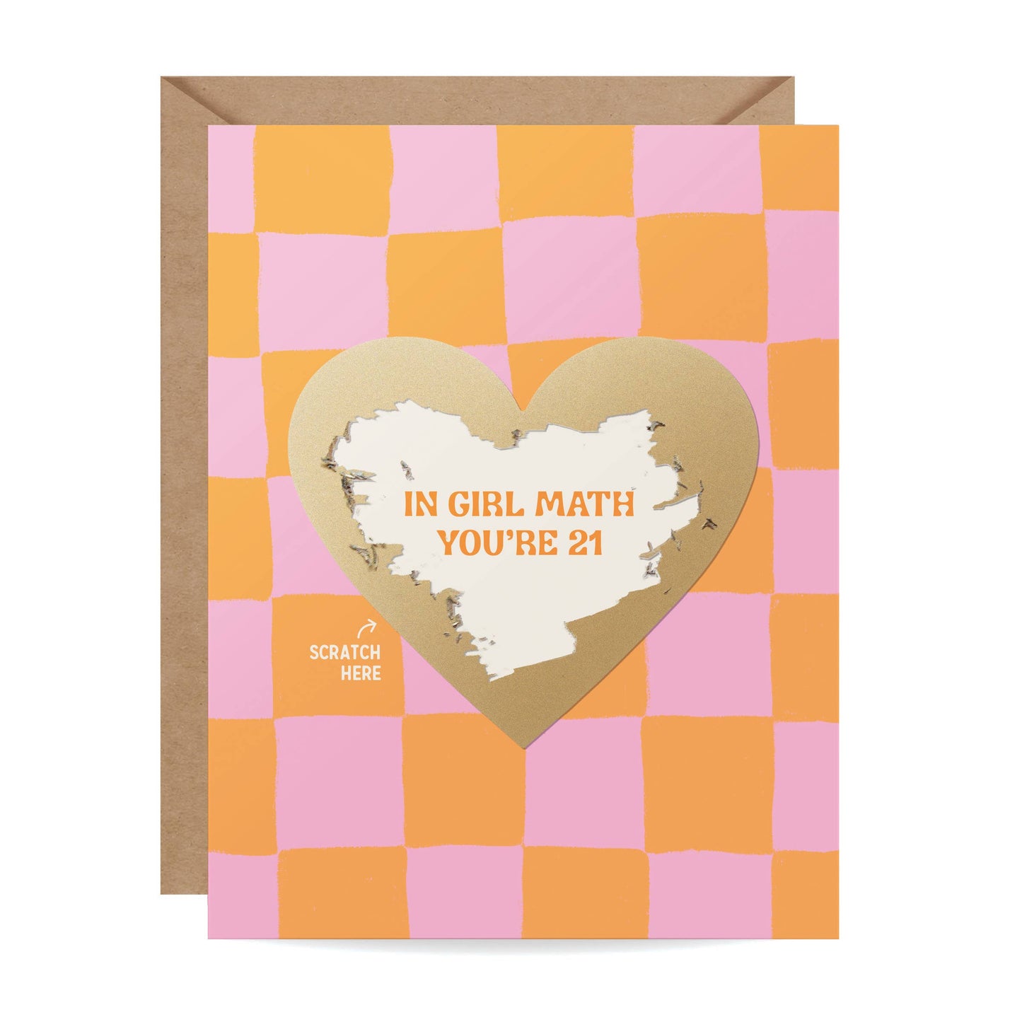 Scratch-off Card -  Girl Math Birthday Card