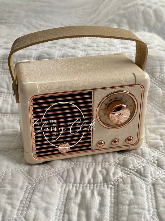 Retro Radio Wireless Speaker - Cream
