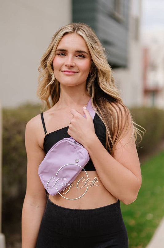Nylon Belt Bag- Lilac