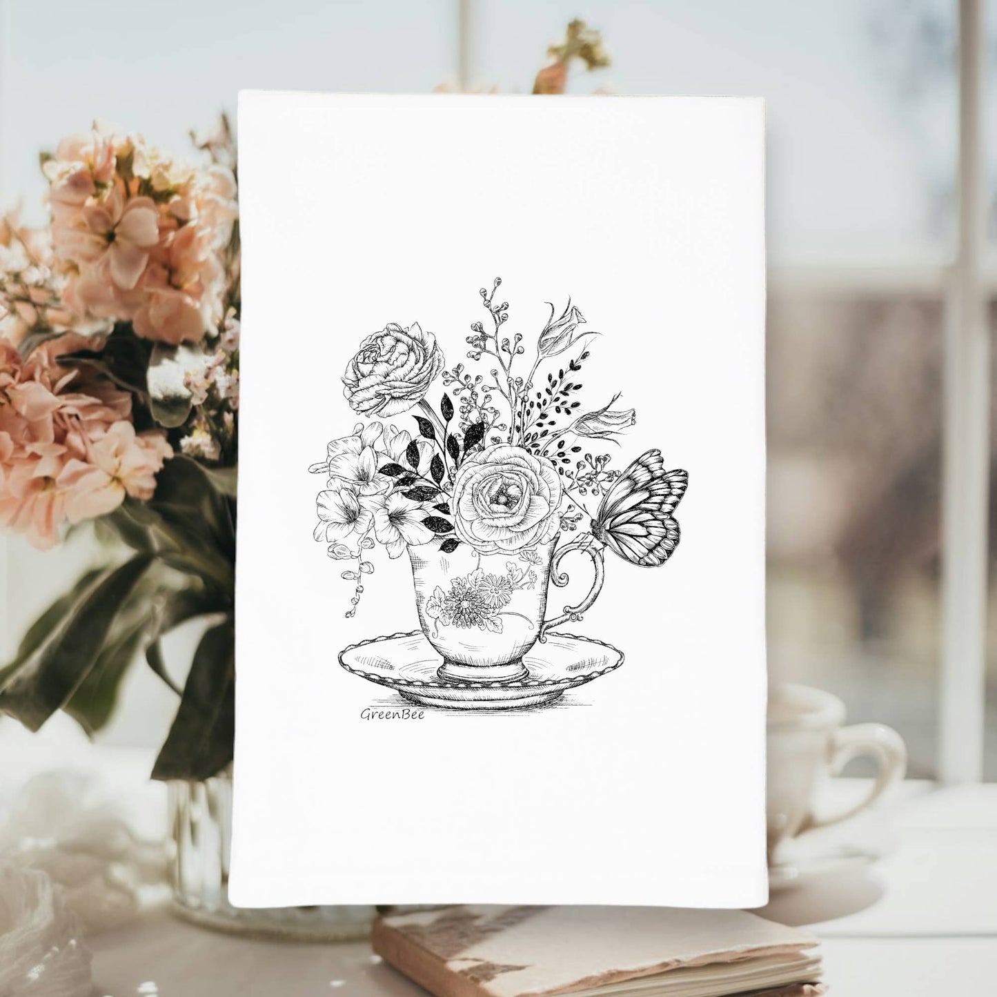 Tea Cup Kitchen Towel