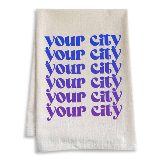 Milwaukee, Ombre - Oatmeal Kitchen Towels