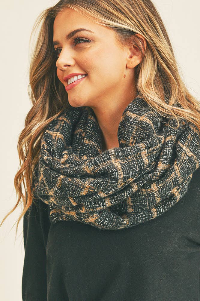 Plaid Infinity Scarf - Wide Design