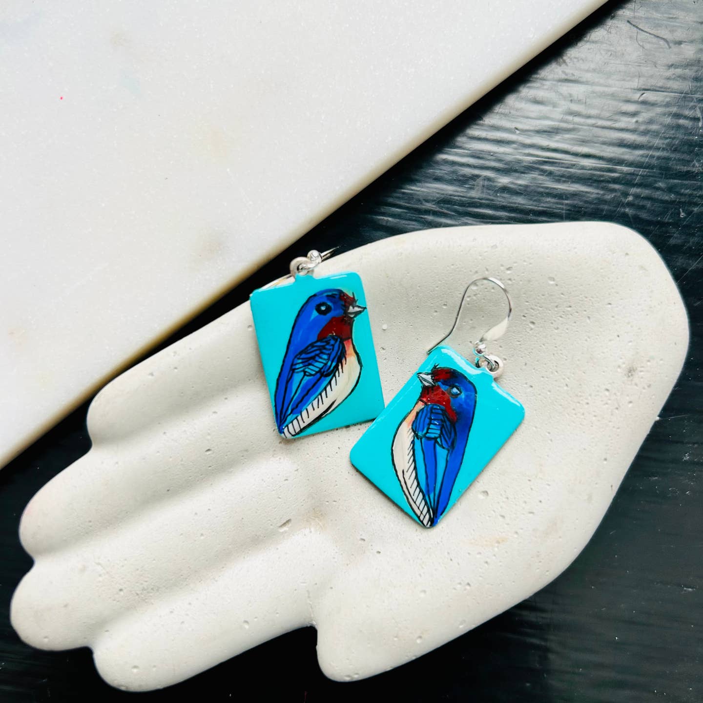 One-Of-A-Kind Earrings: Swallow Series