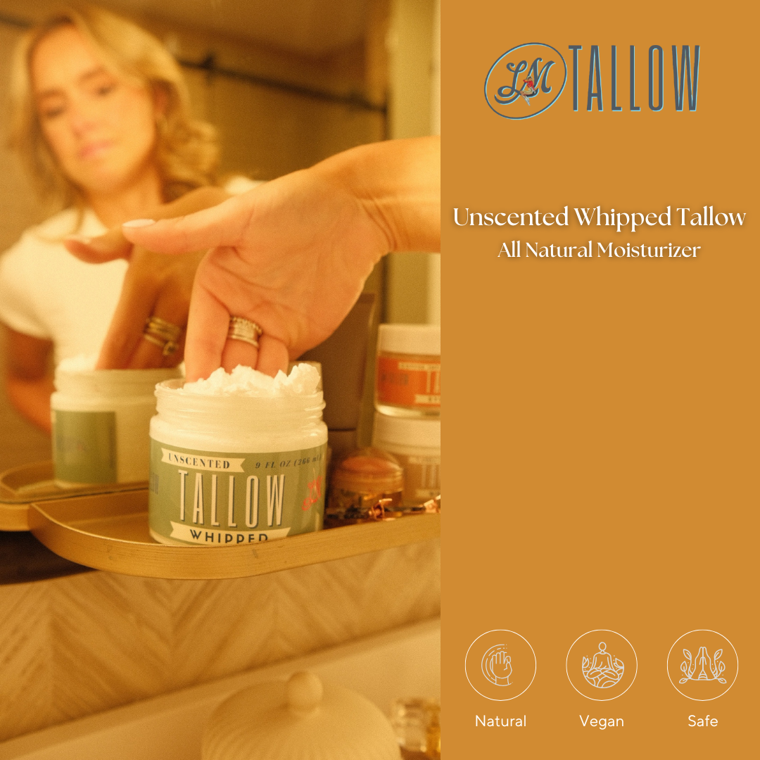 Vanilla Whipped Tallow Moisturizer – 120,000+ Sold | Premium Beef Tallow Skincare | Lady May Tallow
