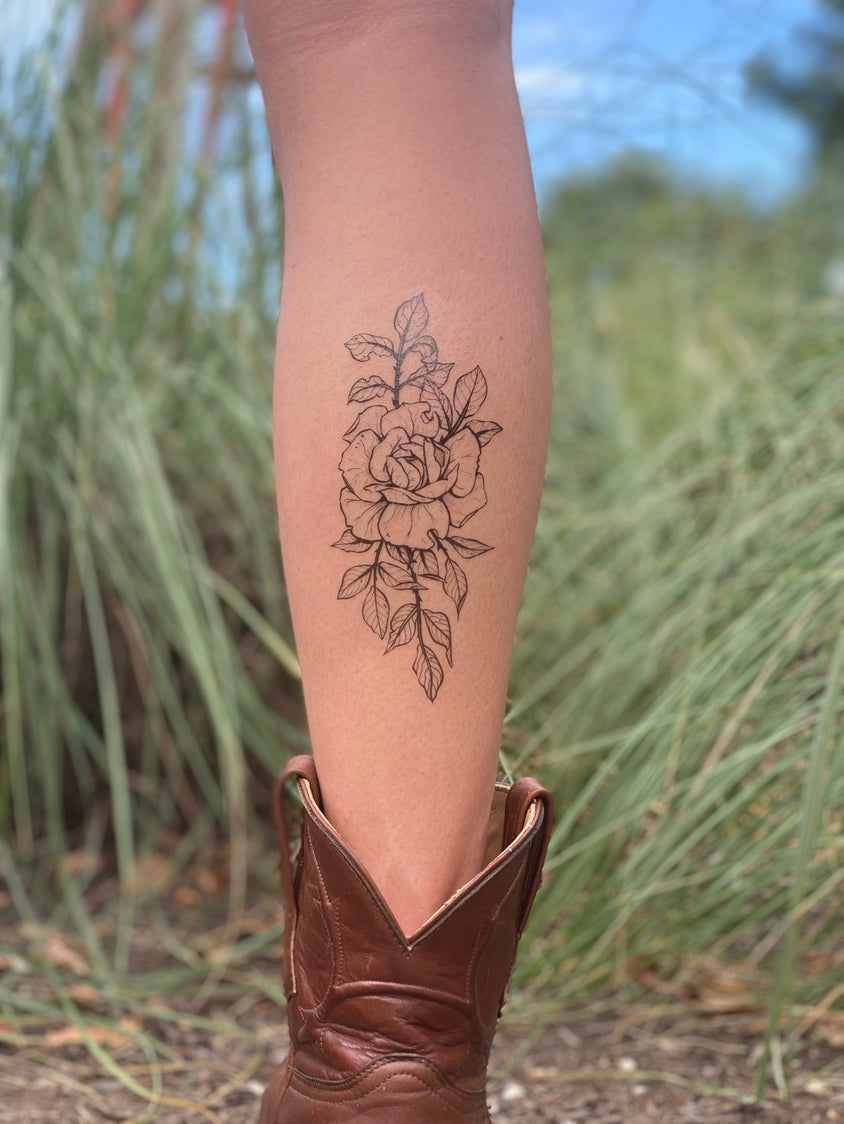 Rose Blossom Temporary Tattoo 2-Pack