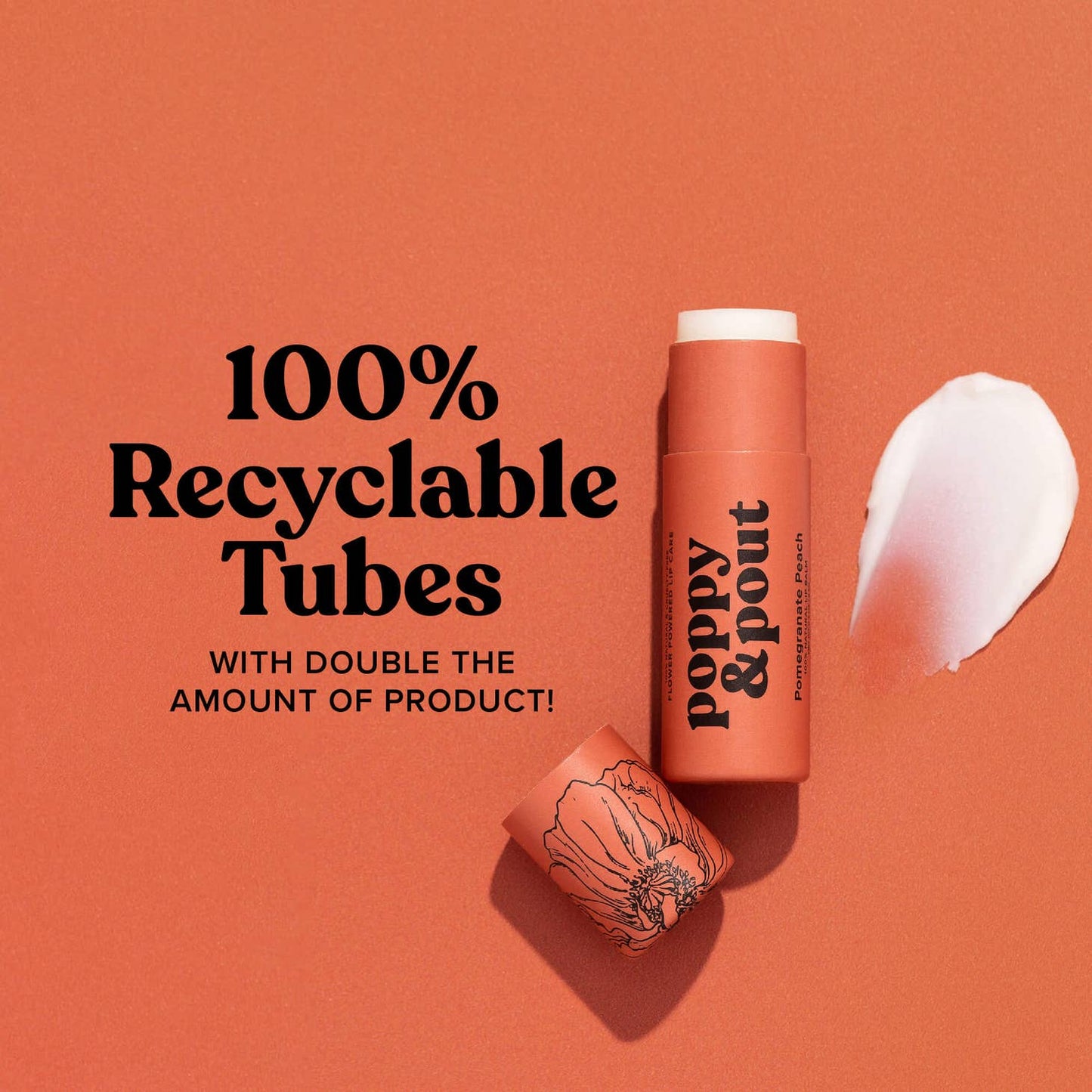 Pomegranate Peach Poppy & Pout Lip Balm