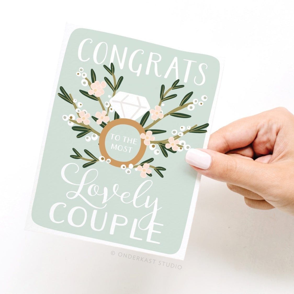 Congrats To the Most Lovely Couple Greeting Card